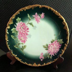 Antique TV Limoges China France Hand Painted Floral Plate